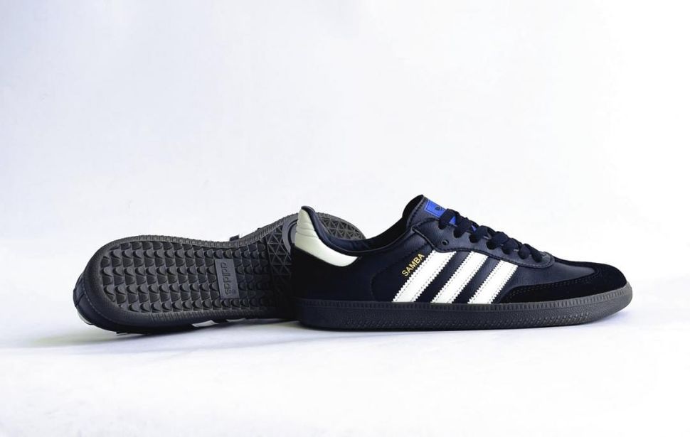 Кеды Adidas Samba Black White 9124 фото