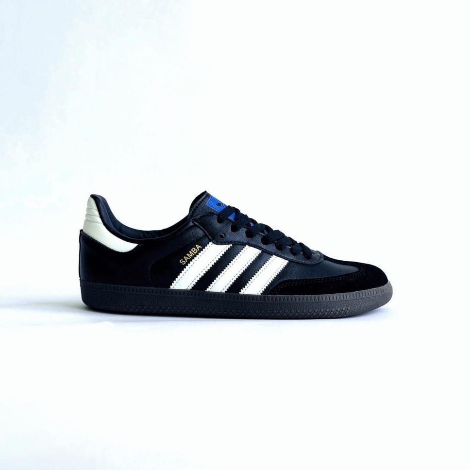 Кеды Adidas Samba Black White 9124 фото