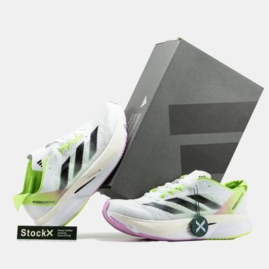 adidas Adizero Boston 12 White Black Lime Pink