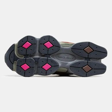 New Balance 9060 Brown Burgundy Olive Pink