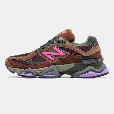 New Balance 9060 Brown Burgundy Olive Pink