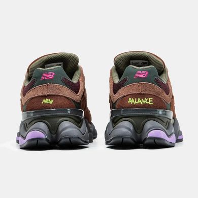 New Balance 9060 Brown Burgundy Olive Pink