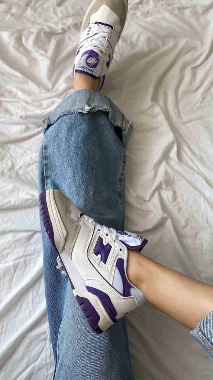 Кросівки New Balance 550 White Purple 8110 фото