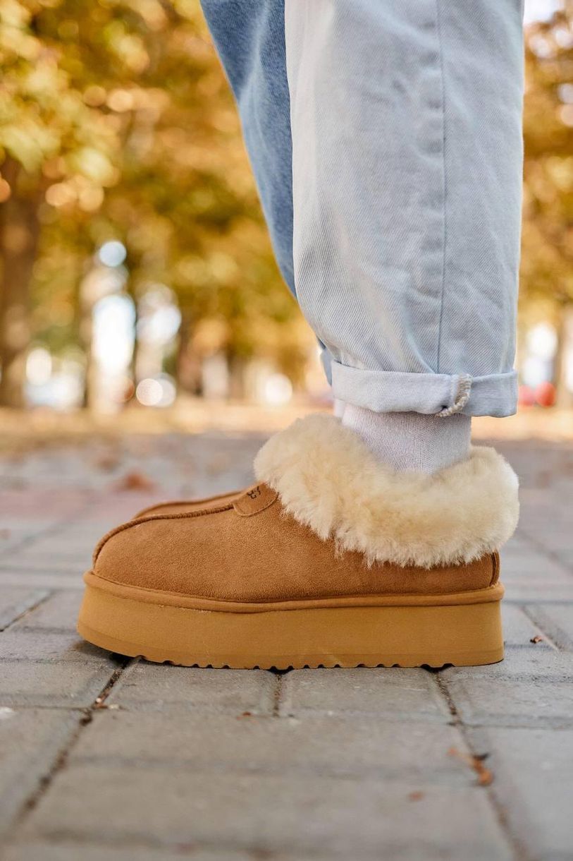 Зимние сапоги Ugg Classic Ultra Mini Platform Chestnut Fur 9463 фото