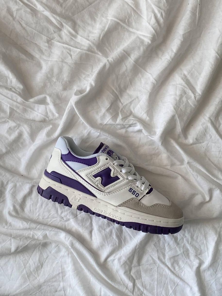 Кросівки New Balance 550 White Purple 8110 фото