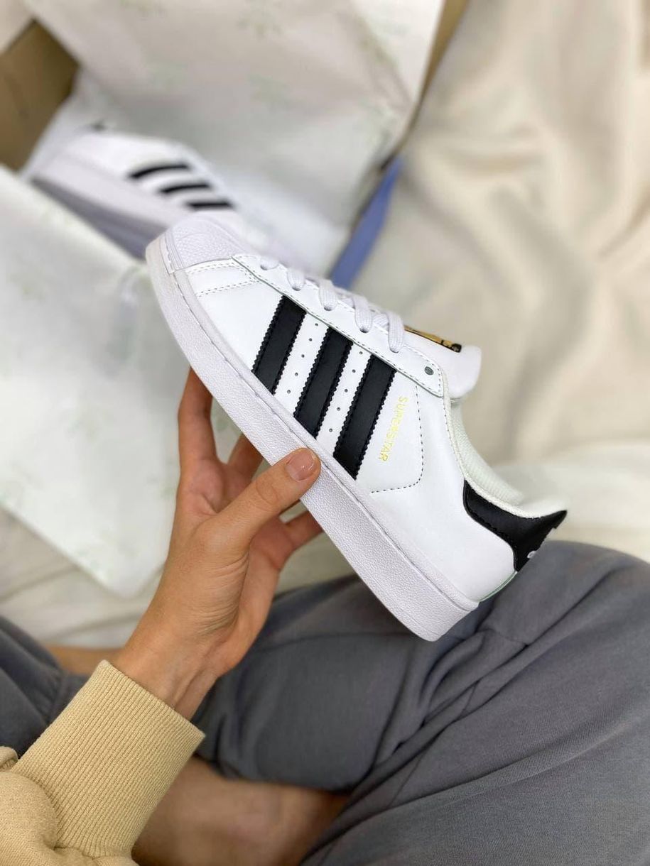 Кросівки Adidas Superstar White Black 2873 фото