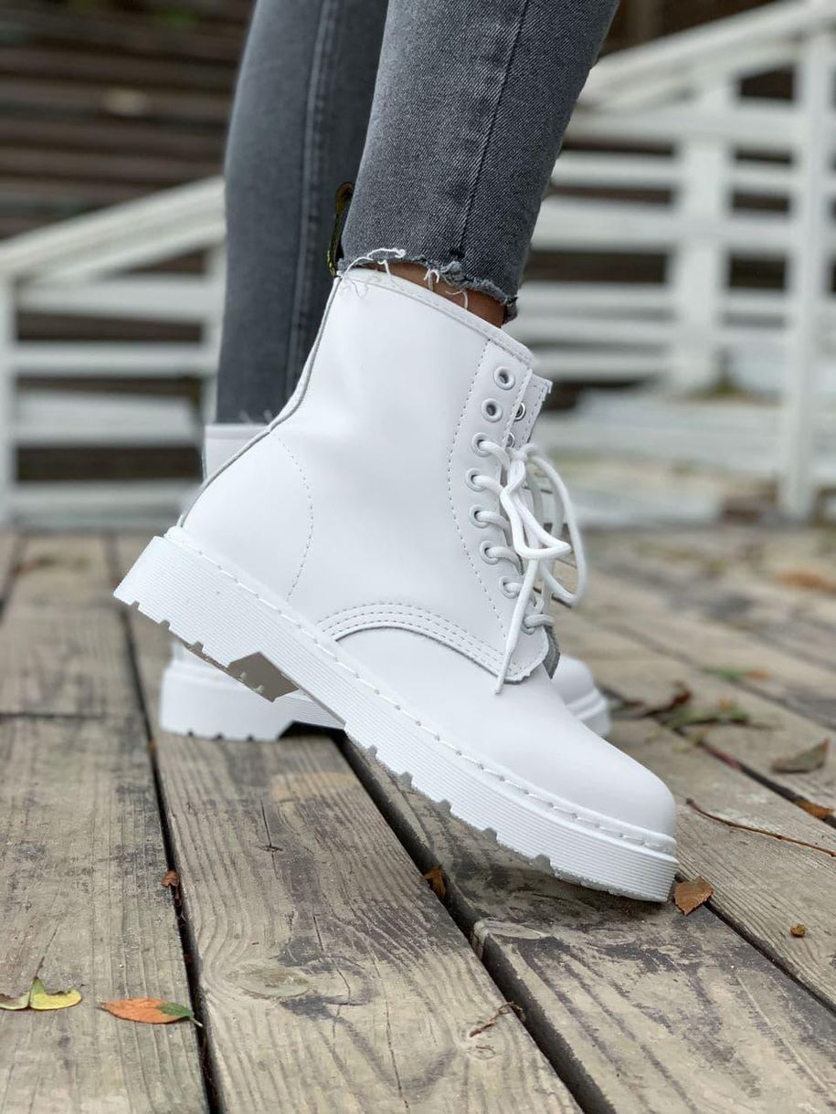 Ботинки Dr. Martens White No Logo 1 4251 фото