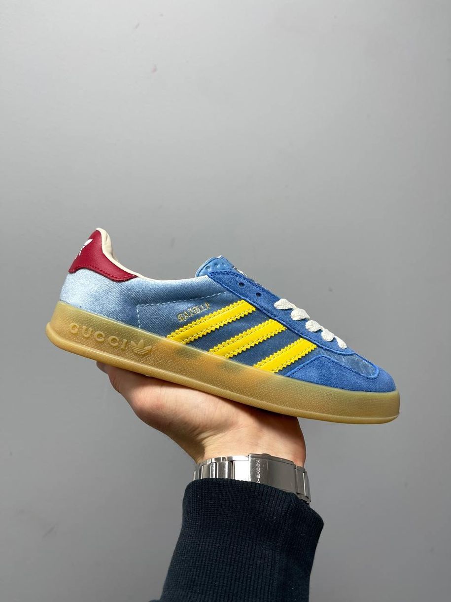 Кроссовки Adidas x Gucci Gazelle Blue 2284 фото