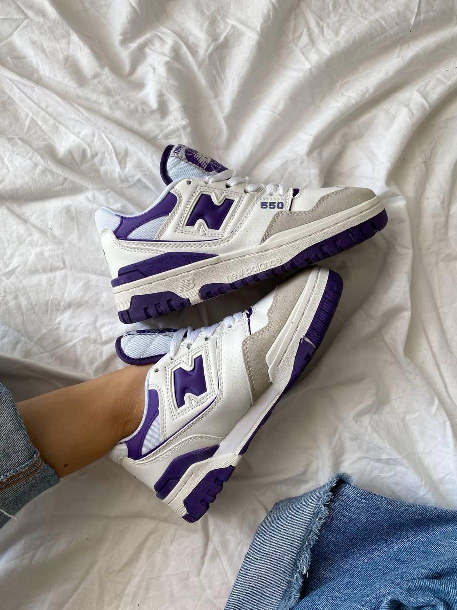 Кросівки New Balance 550 White Purple 8110 фото