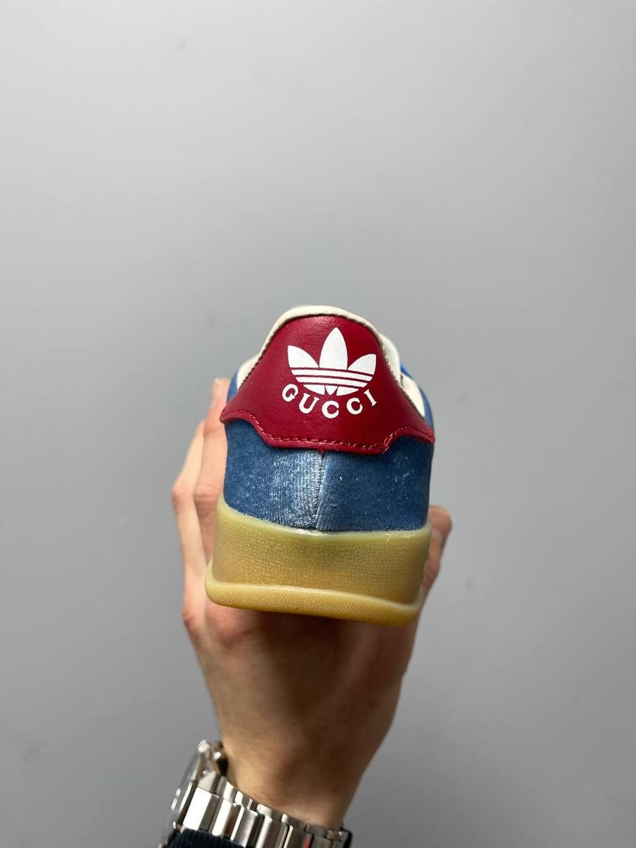 Кроссовки Adidas x Gucci Gazelle Blue 2284 фото