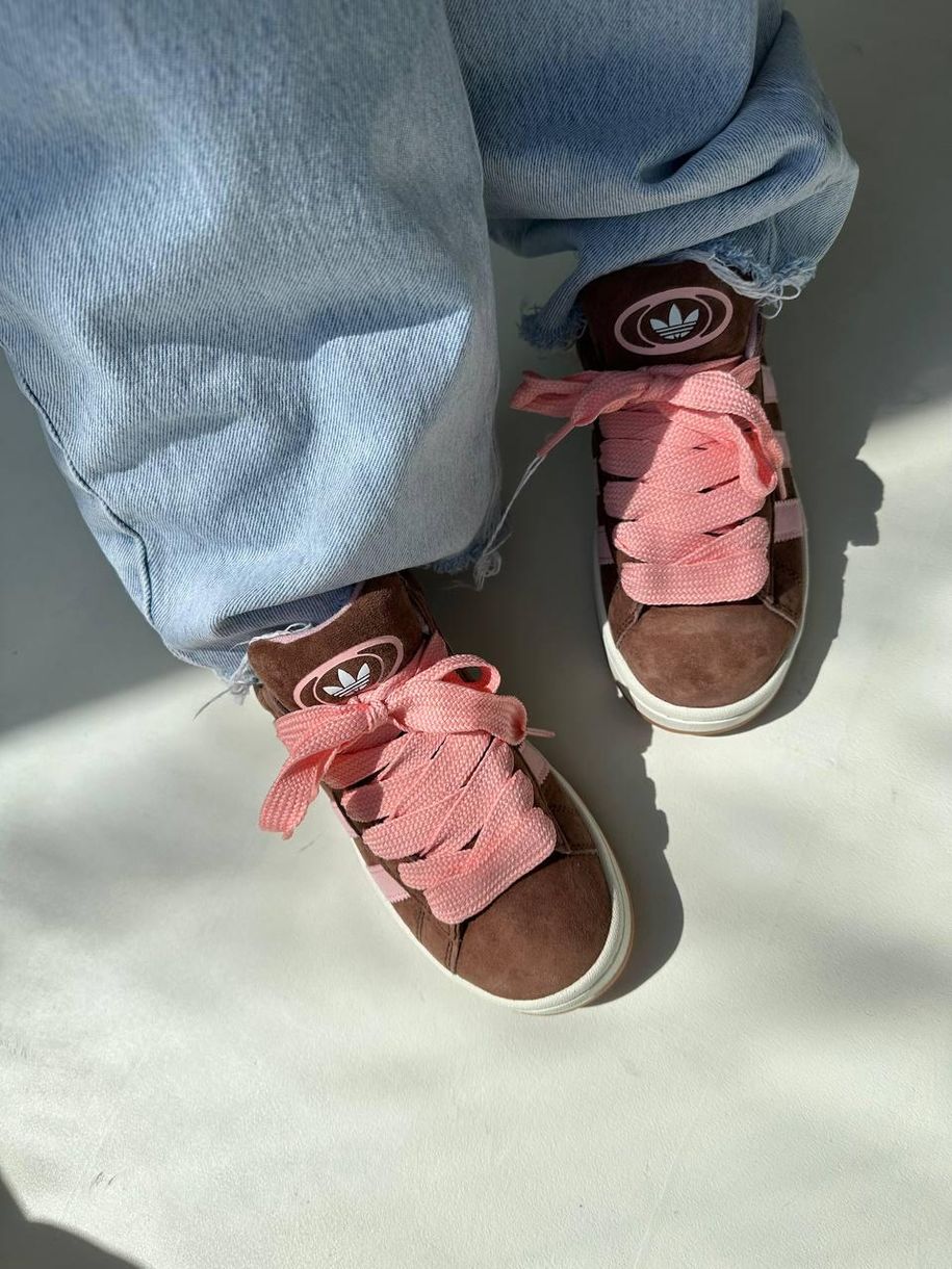 Кроссовки Adidas Campus Brown Pink 9333 фото