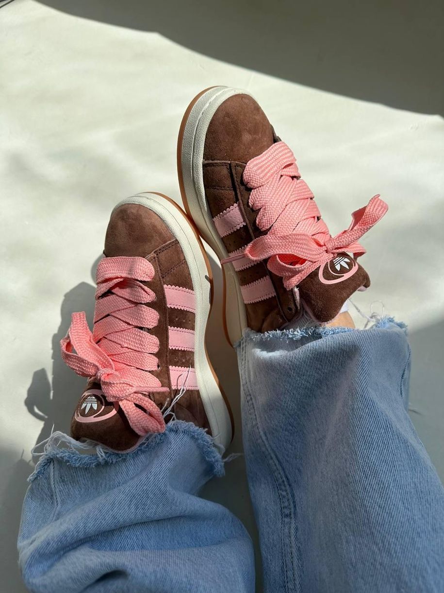 Кроссовки Adidas Campus Brown Pink 9333 фото