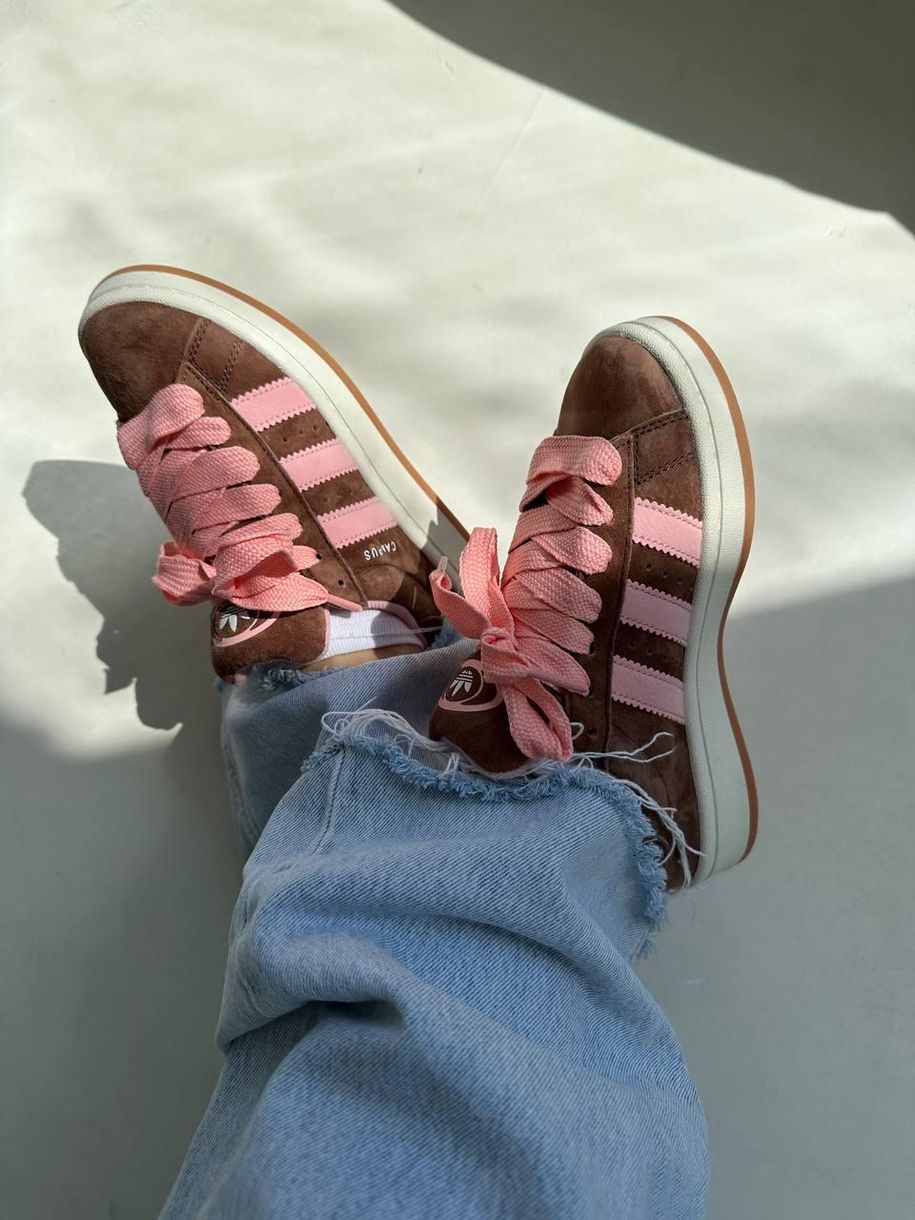 Кроссовки Adidas Campus Brown Pink 9333 фото