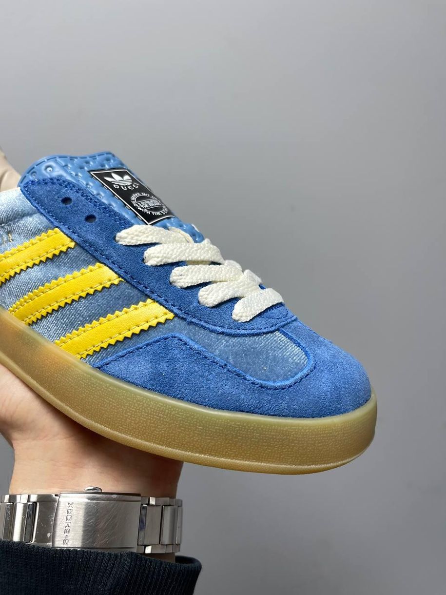 Кроссовки Adidas x Gucci Gazelle Blue 2284 фото