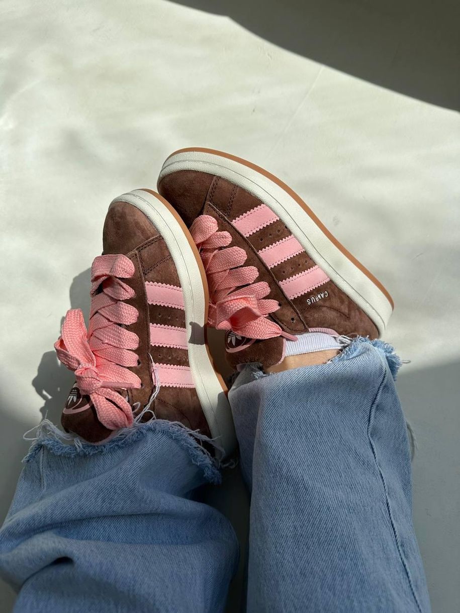 Кроссовки Adidas Campus Brown Pink 9333 фото