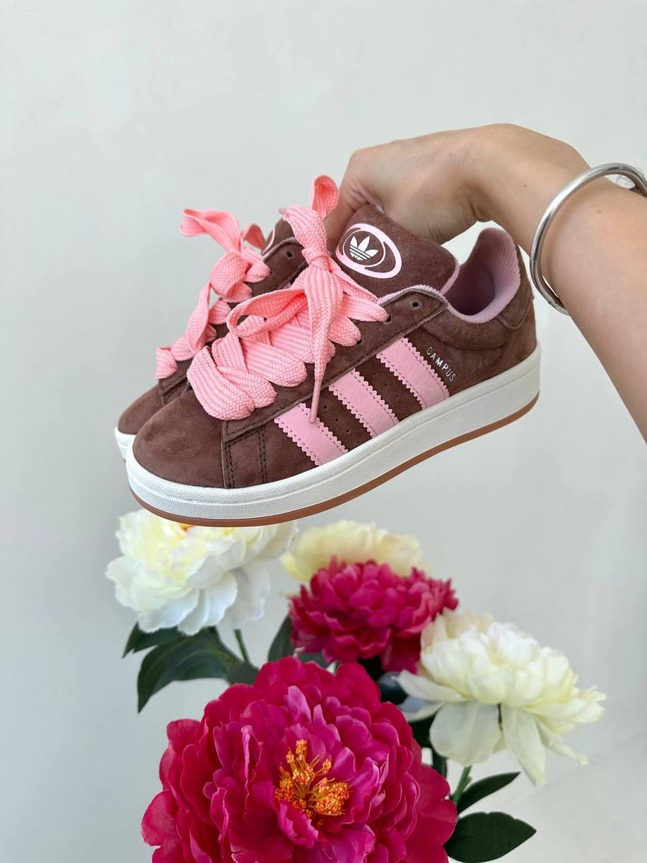 Кроссовки Adidas Campus Brown Pink 9333 фото