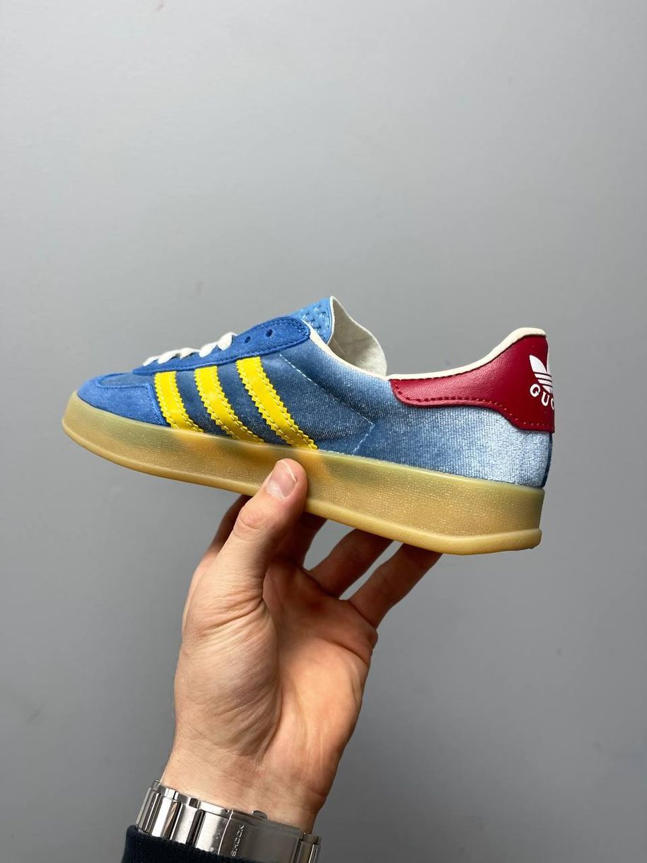 Кроссовки Adidas x Gucci Gazelle Blue 2284 фото