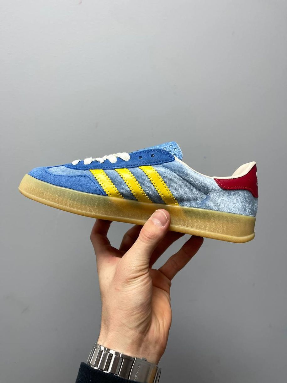 Кроссовки Adidas x Gucci Gazelle Blue 2284 фото