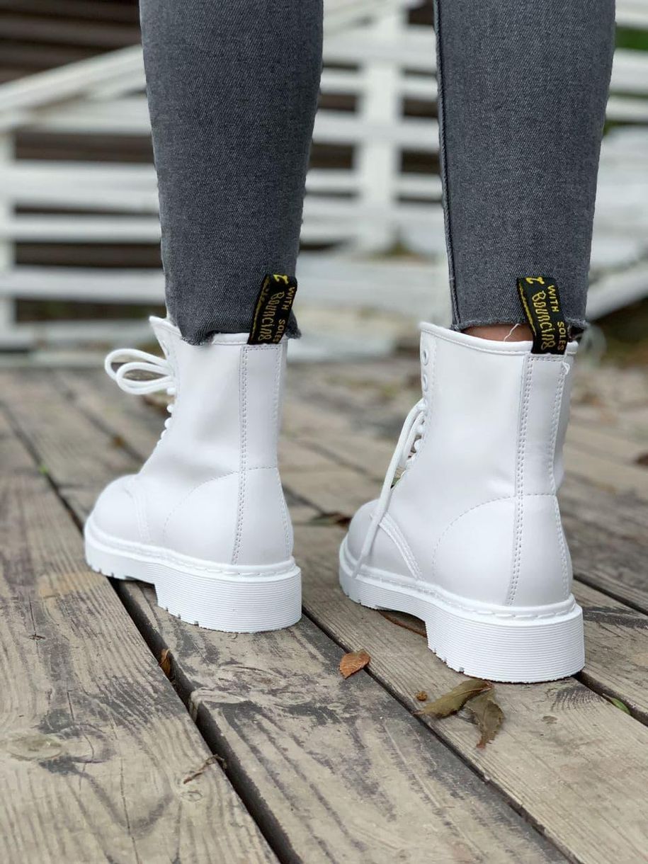 Ботинки Dr. Martens White No Logo 1 4251 фото