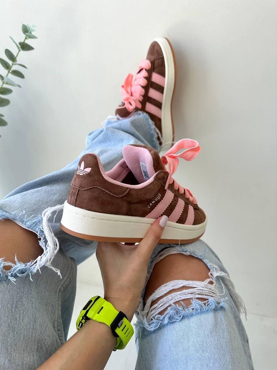 Кроссовки Adidas Campus Brown Pink 9333 фото