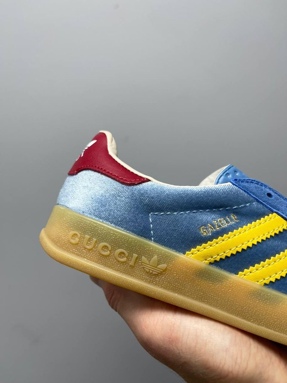 Кросівки Adidas x Gucci Gazelle Blue 2284 фото