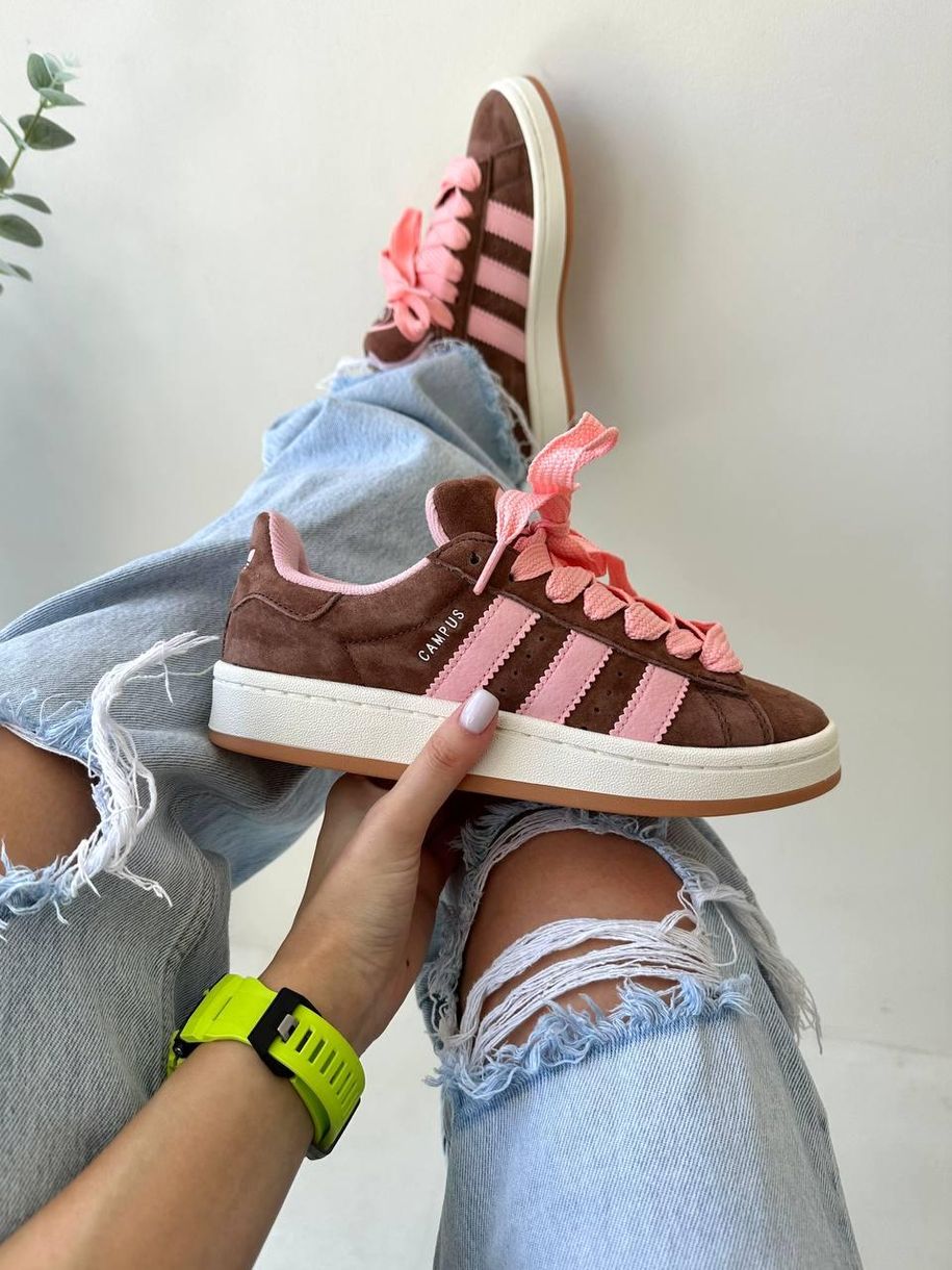 Кроссовки Adidas Campus Brown Pink 9333 фото