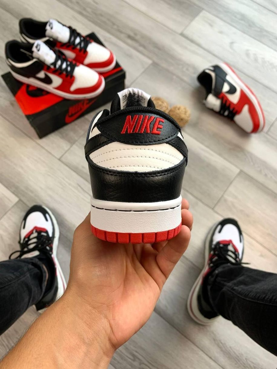 Кросівки Nike SB Dunk Low Black Red 8278 фото