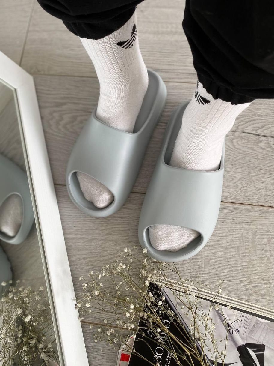 Шльопанці Adidas Yeezy Slide Grey 7731 фото