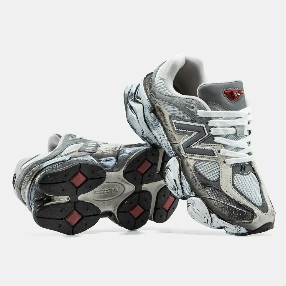 New Balance 9060 Grey Black Distressed, 36