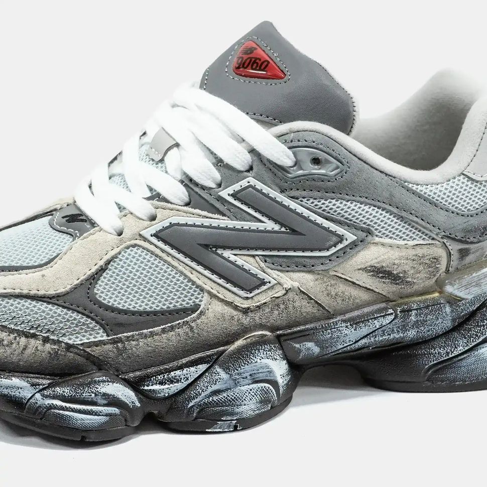 New Balance 9060 Grey Black Distressed, 36