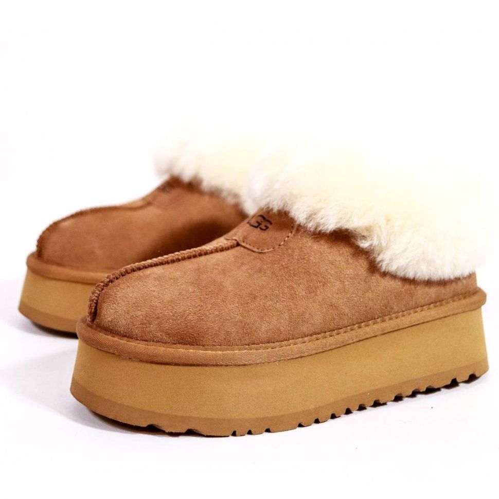 Зимние сапоги Ugg Classic Ultra Mini Platform Chestnut Fur 9463 фото