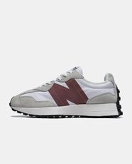 New Balance 327 White Grey Burgundy