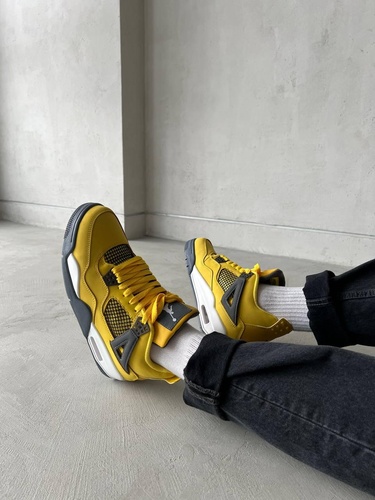 Баскетбольные кроссовки Nike Air Jordan Retro 4 Yellow 1 6796 фото