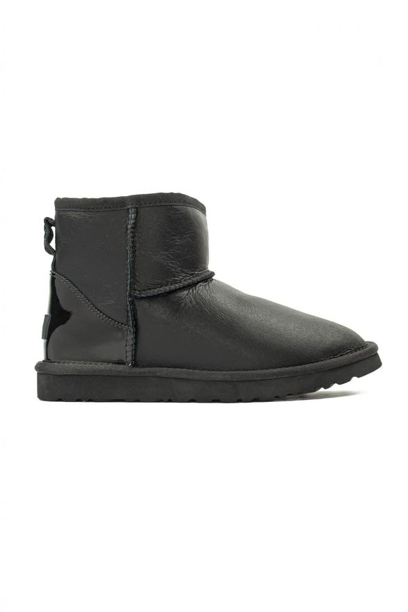 Leather mini deals uggs