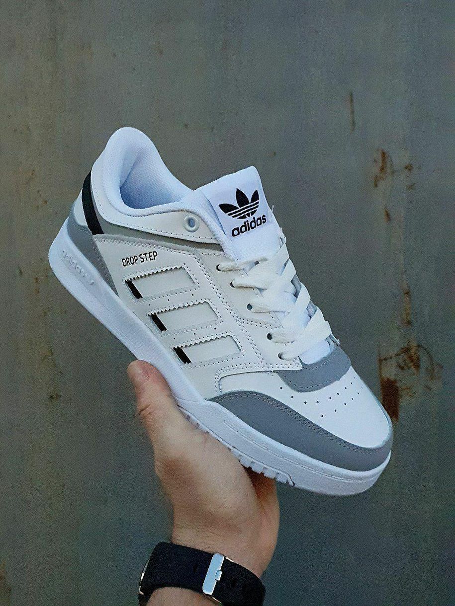 Adidas Drop Step White Gray Black 2663 фото