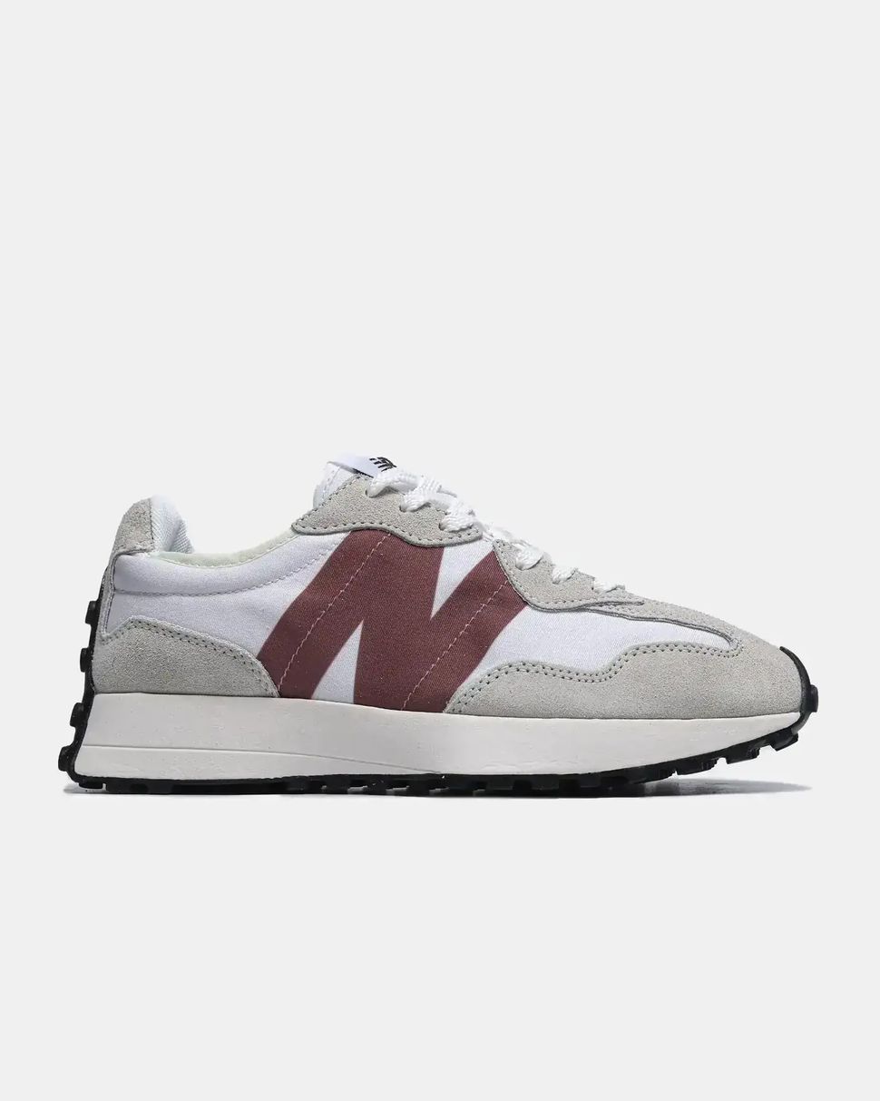 New Balance 327 White Grey Burgundy