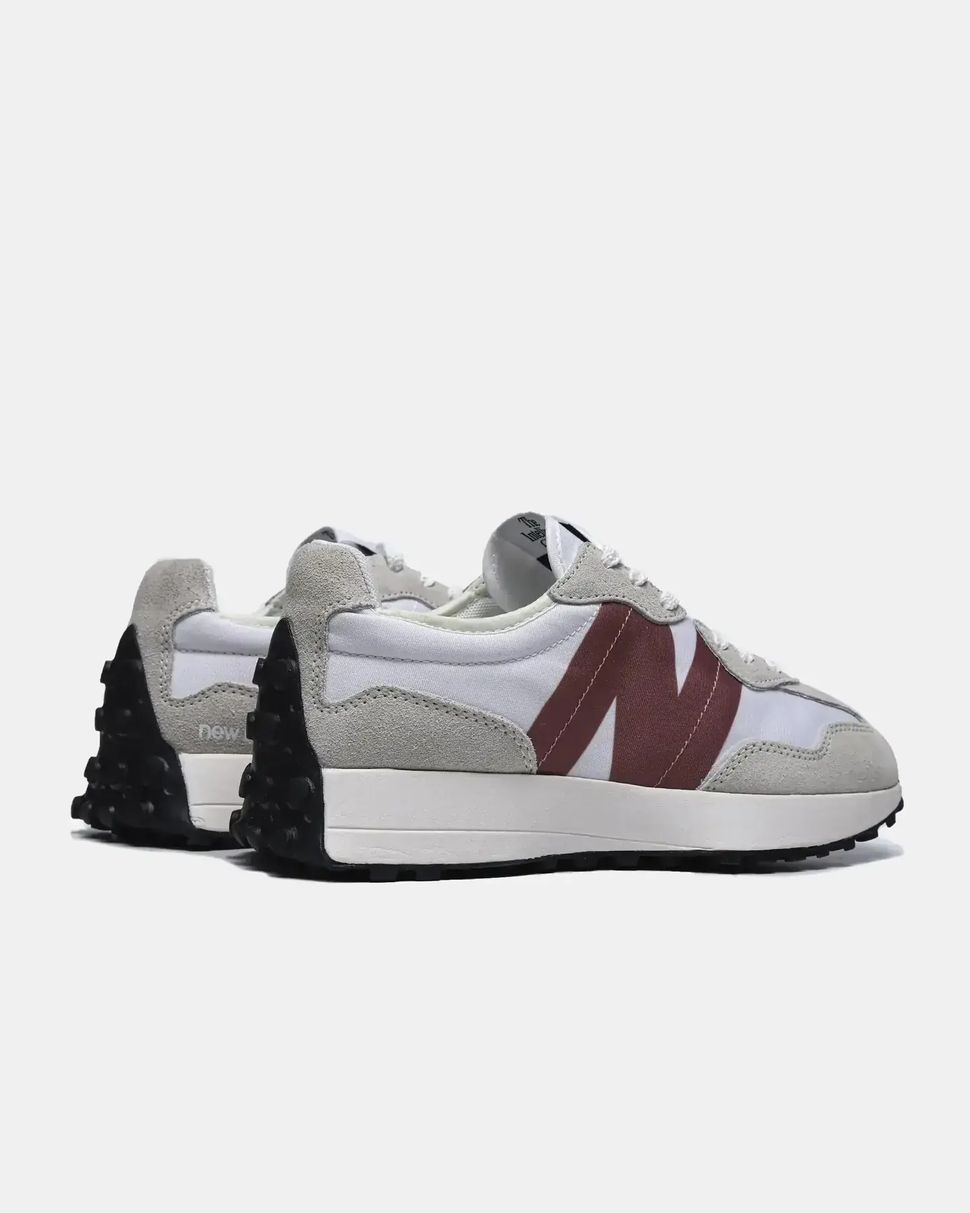 New Balance 327 White Grey Burgundy