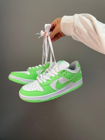 Кросівки Nike SB Dunk Green White 1417 фото