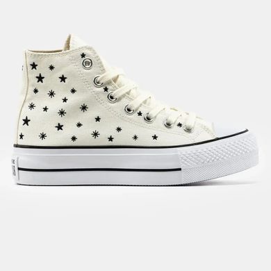 Converse Chuck Taylor All-Star Platform Egret Black Stars