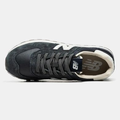 New Balance 574 Charcoal Cream Black