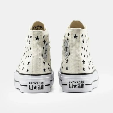 Converse Chuck Taylor All-Star Platform Egret Black Stars
