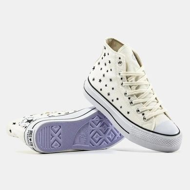 Converse Chuck Taylor All-Star Platform Egret Black Stars