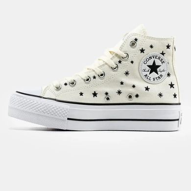 Converse Chuck Taylor All-Star Platform Egret Black Stars