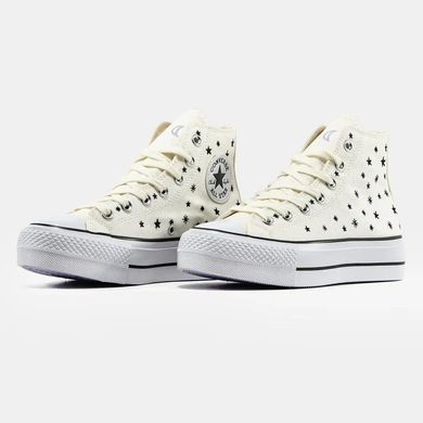 Converse Chuck Taylor All-Star Platform Egret Black Stars