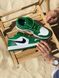 Баскетбольные кроссовки Nike Air Jordan Retro 1 Low Green White «Black Logo» 2132 фото 1