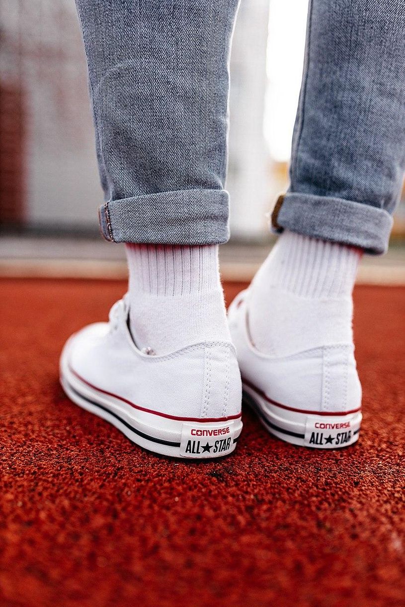 Кеди Converse White Black & Red Lines 4754 фото