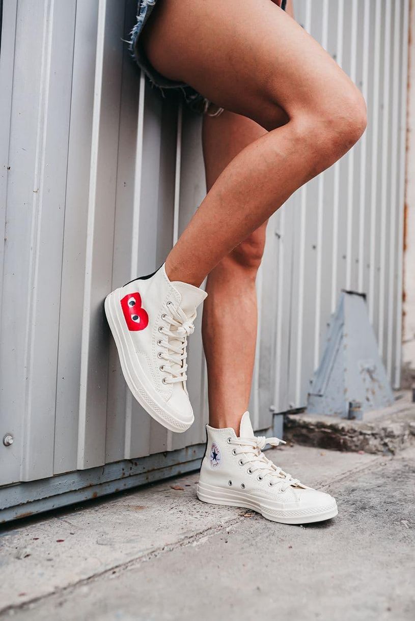 Кеди Converse CDG High Beige 5595 фото