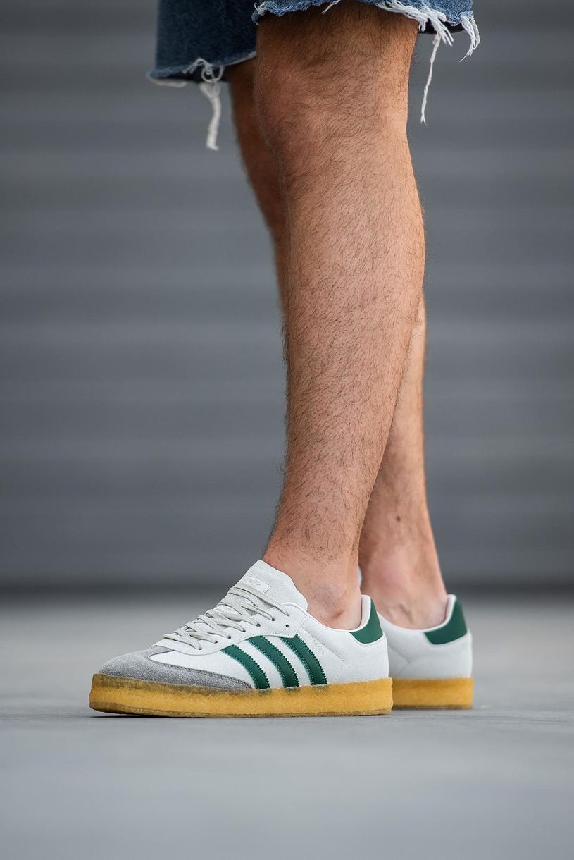 Кроссовки Adidas Samba x Ronnie Fieg x Clarks White Green 9255 фото