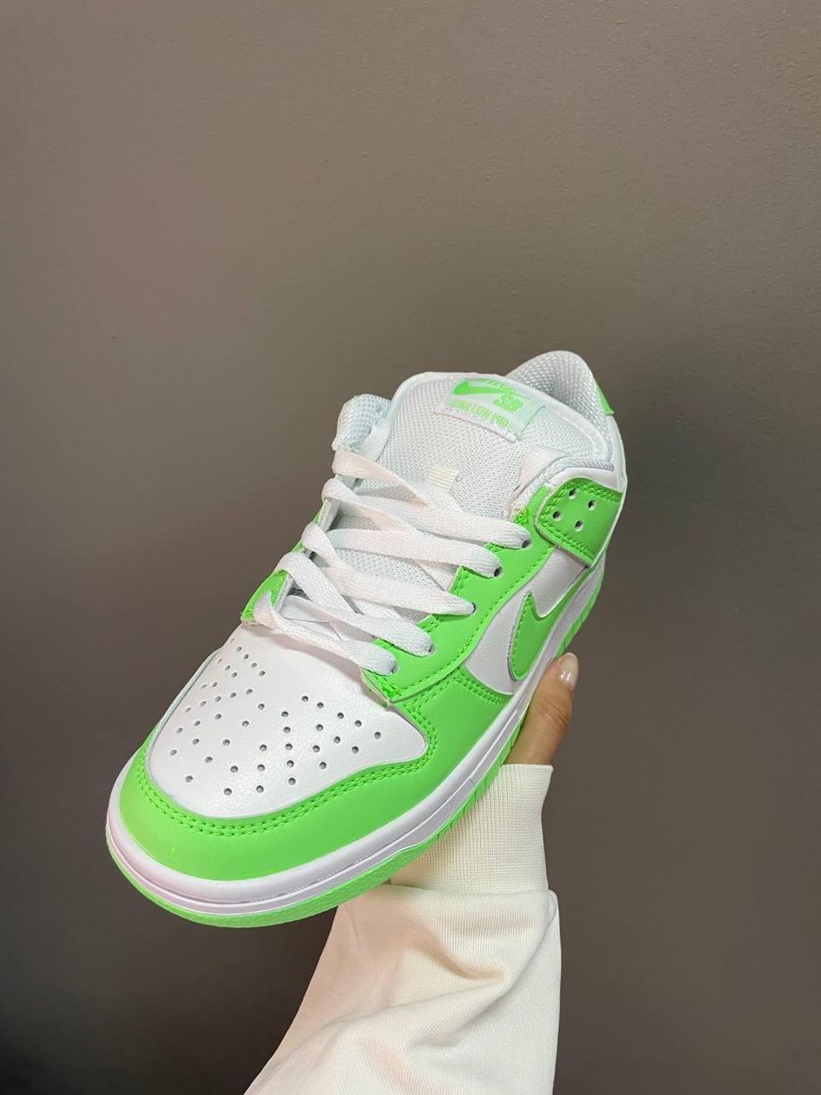 Кроссовки Nike SB Dunk Green White 1417 фото
