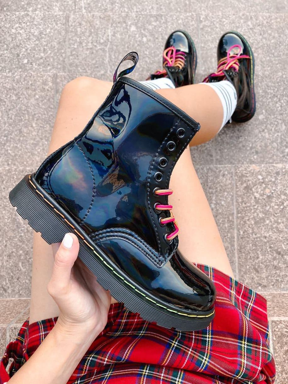 Ботинки Dr. Martens Patent Black No Logo 4 4254 фото